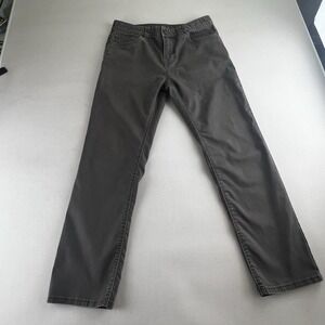 prAna Jeans Mens 32x30L Brown Bridger Slim Fit Organic Cotton Stretch Denim